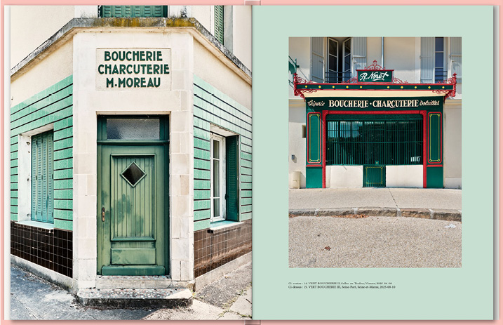 Double page — façade de boucherie traditionnelle